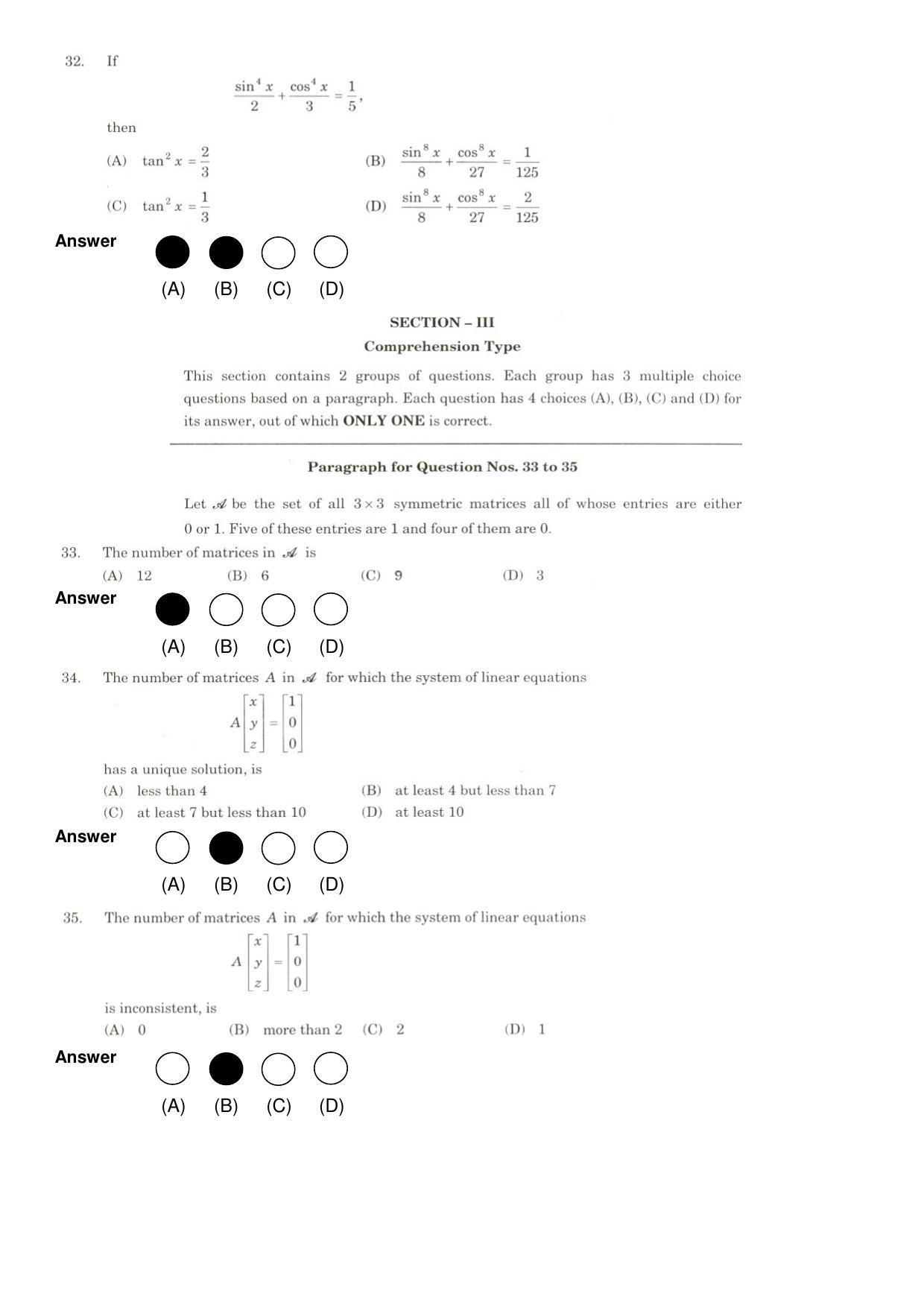 JEE 2009 Paper I Question Paper - Page 9