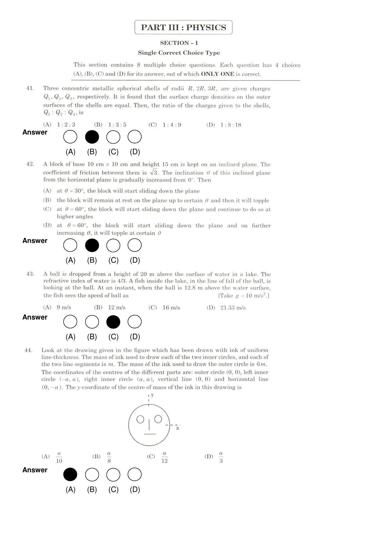 JEE 2009 Paper I Question Paper - Page 12