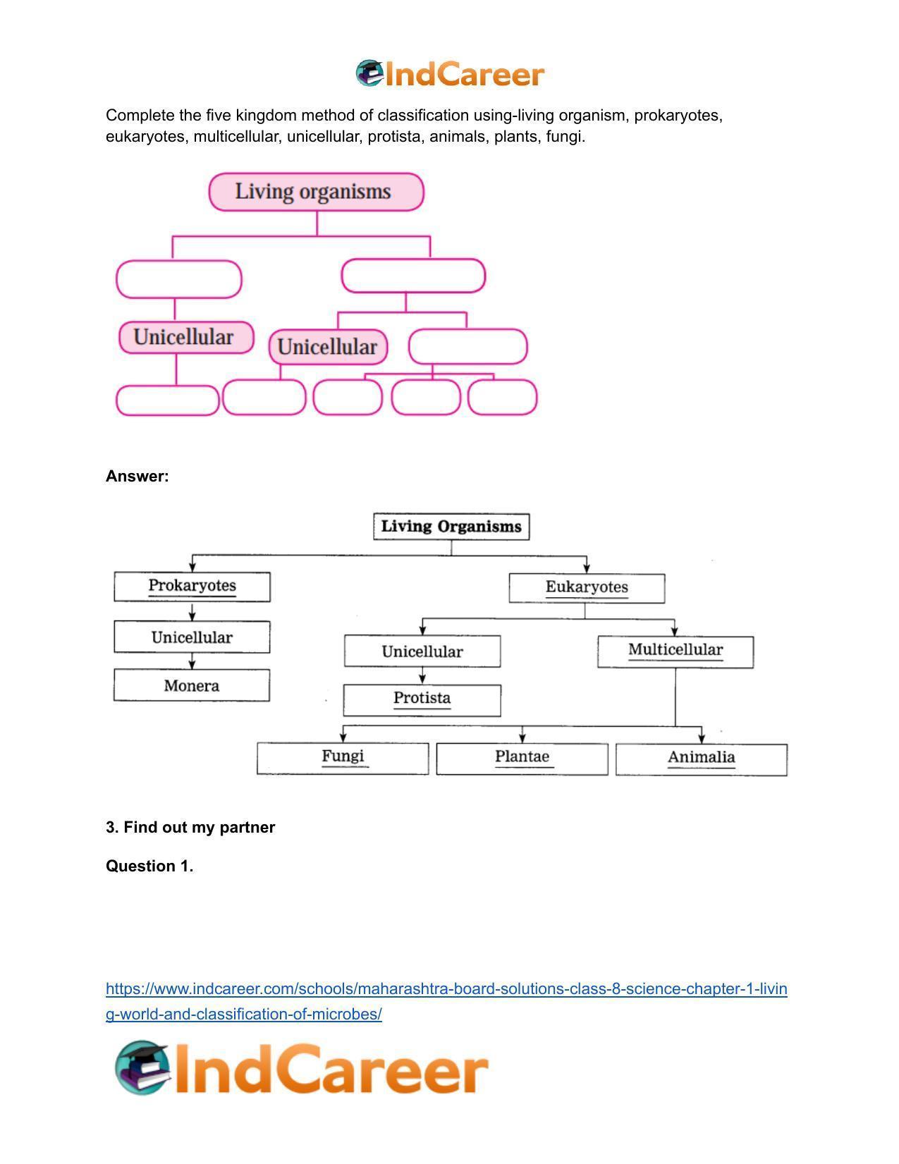 Maharashtra Board Solutions Class 8-Science: Chapter 1- Living World and Classification of Microbes - Page 3