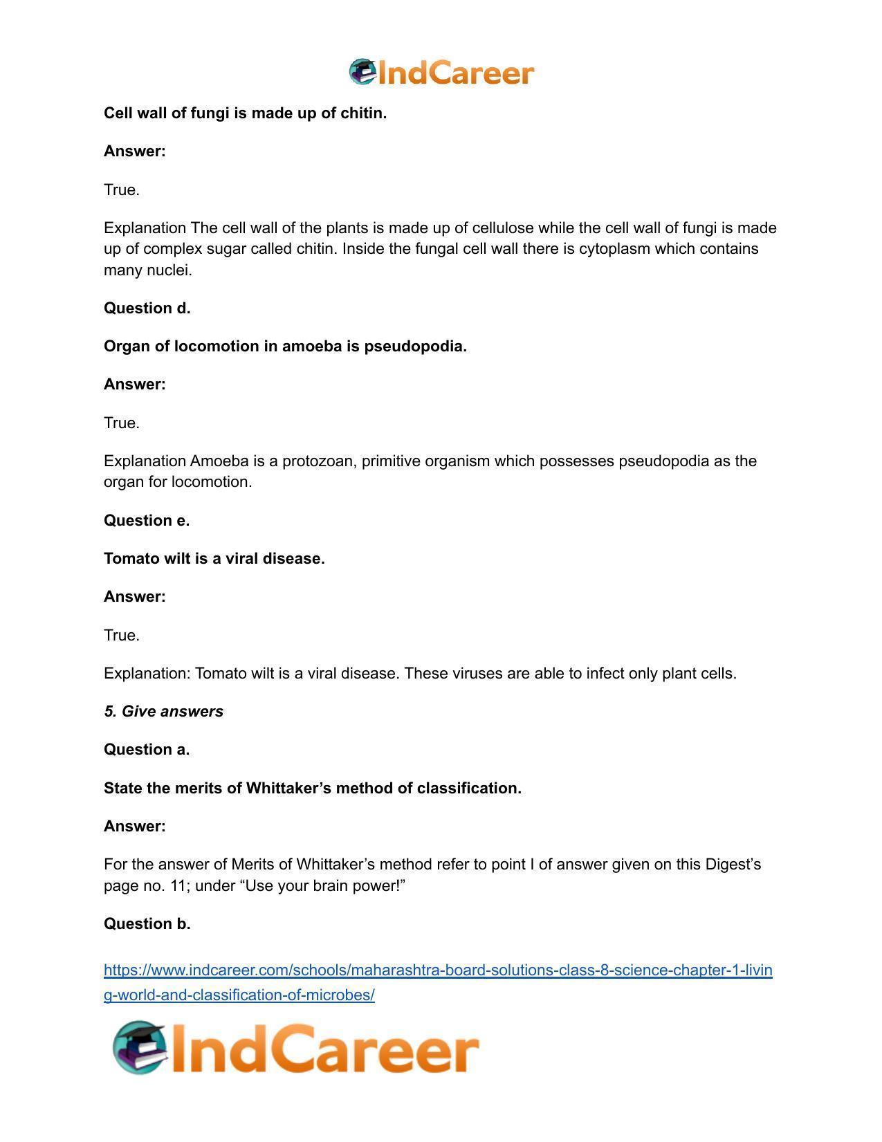 Maharashtra Board Solutions Class 8-Science: Chapter 1- Living World and Classification of Microbes - Page 5