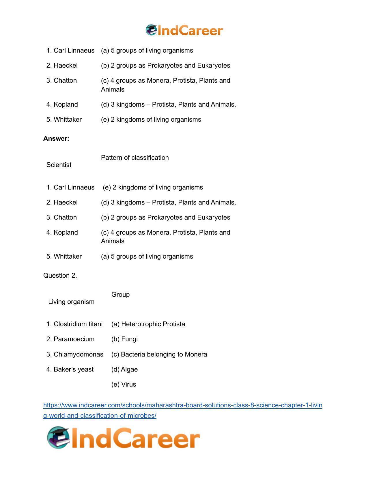 Maharashtra Board Solutions Class 8-Science: Chapter 1- Living World and Classification of Microbes - Page 12