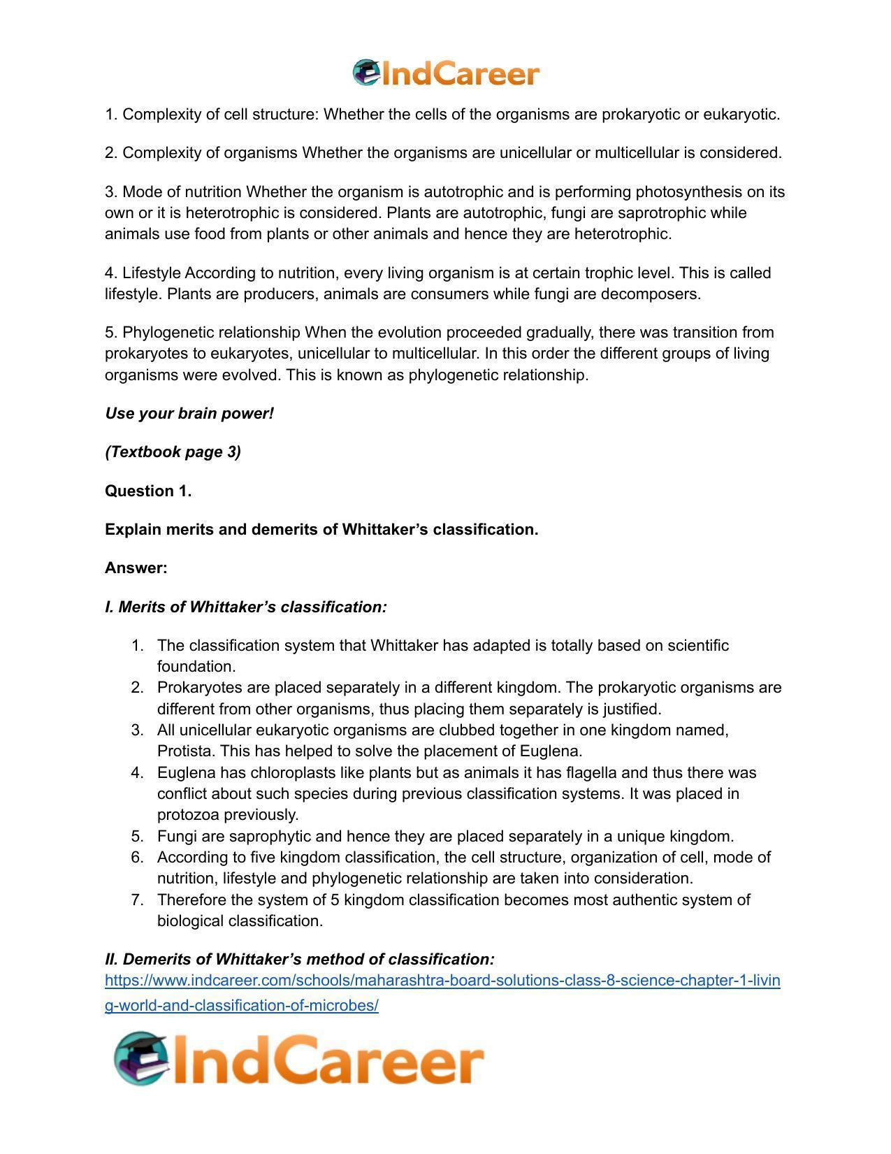 Maharashtra Board Solutions Class 8-Science: Chapter 1- Living World and Classification of Microbes - Page 16