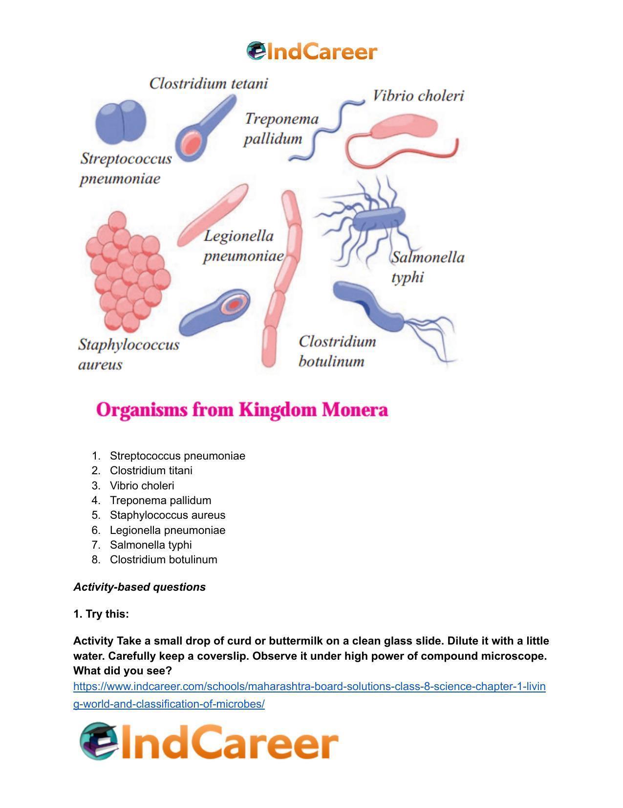 Maharashtra Board Solutions Class 8-Science: Chapter 1- Living World and Classification of Microbes - Page 22