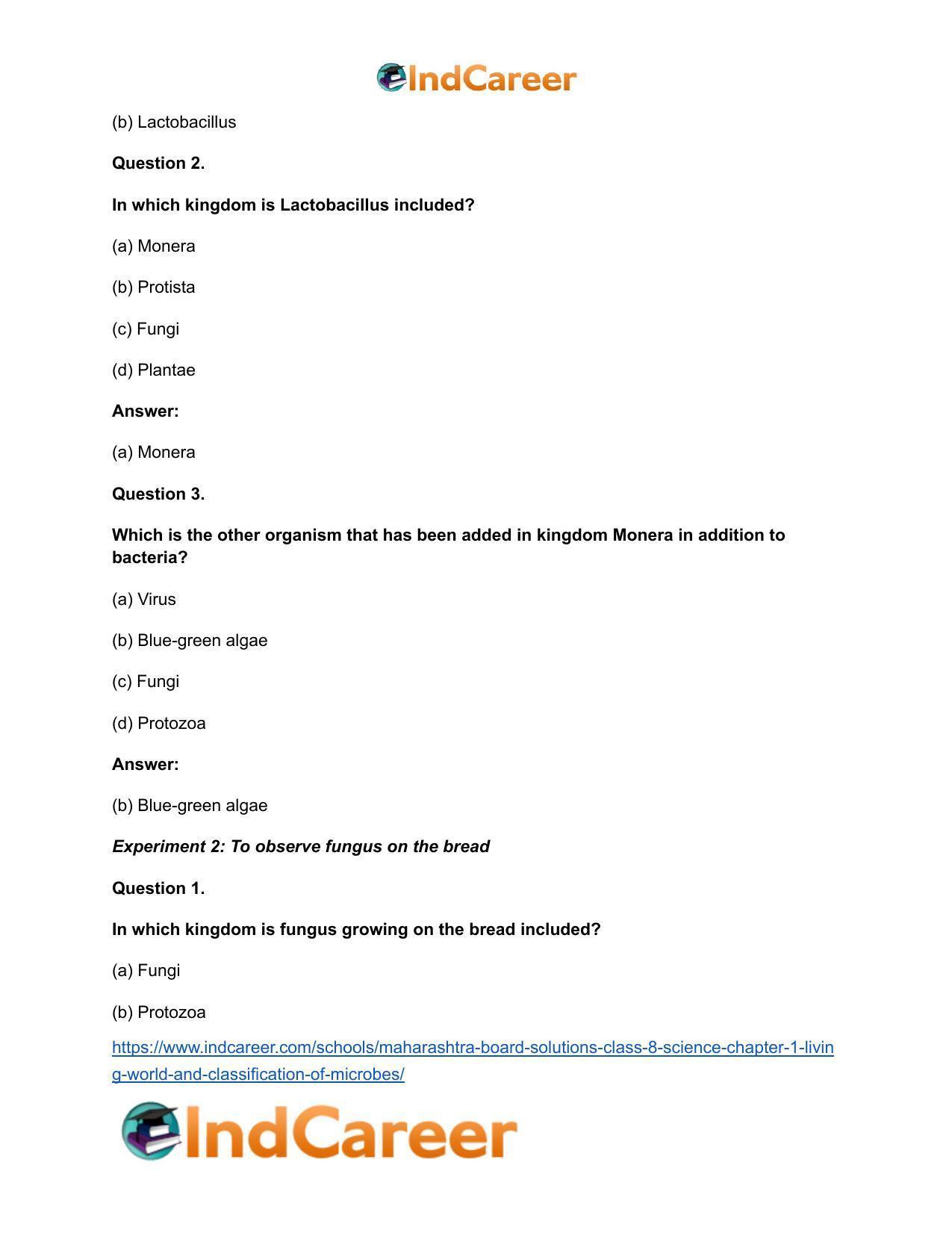 Maharashtra Board Solutions Class 8-Science: Chapter 1- Living World and Classification of Microbes - Page 24