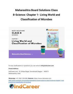 Maharashtra Board Solutions Class 8-Science: Chapter 1- Living World and Classification of Microbes