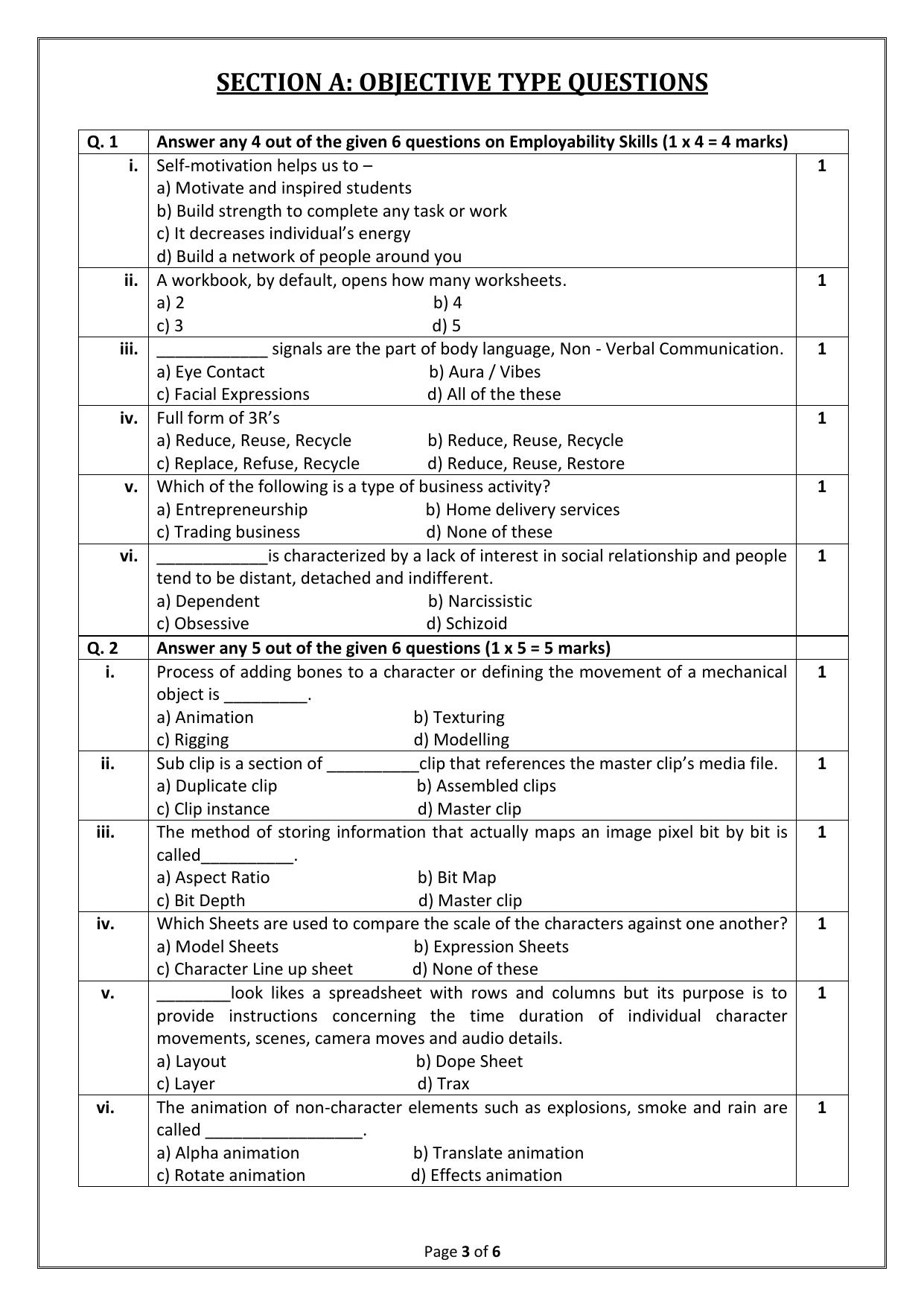 CBSE Class 12 (Skill Education) Multi Media 2024 Sample Paper - Page 3