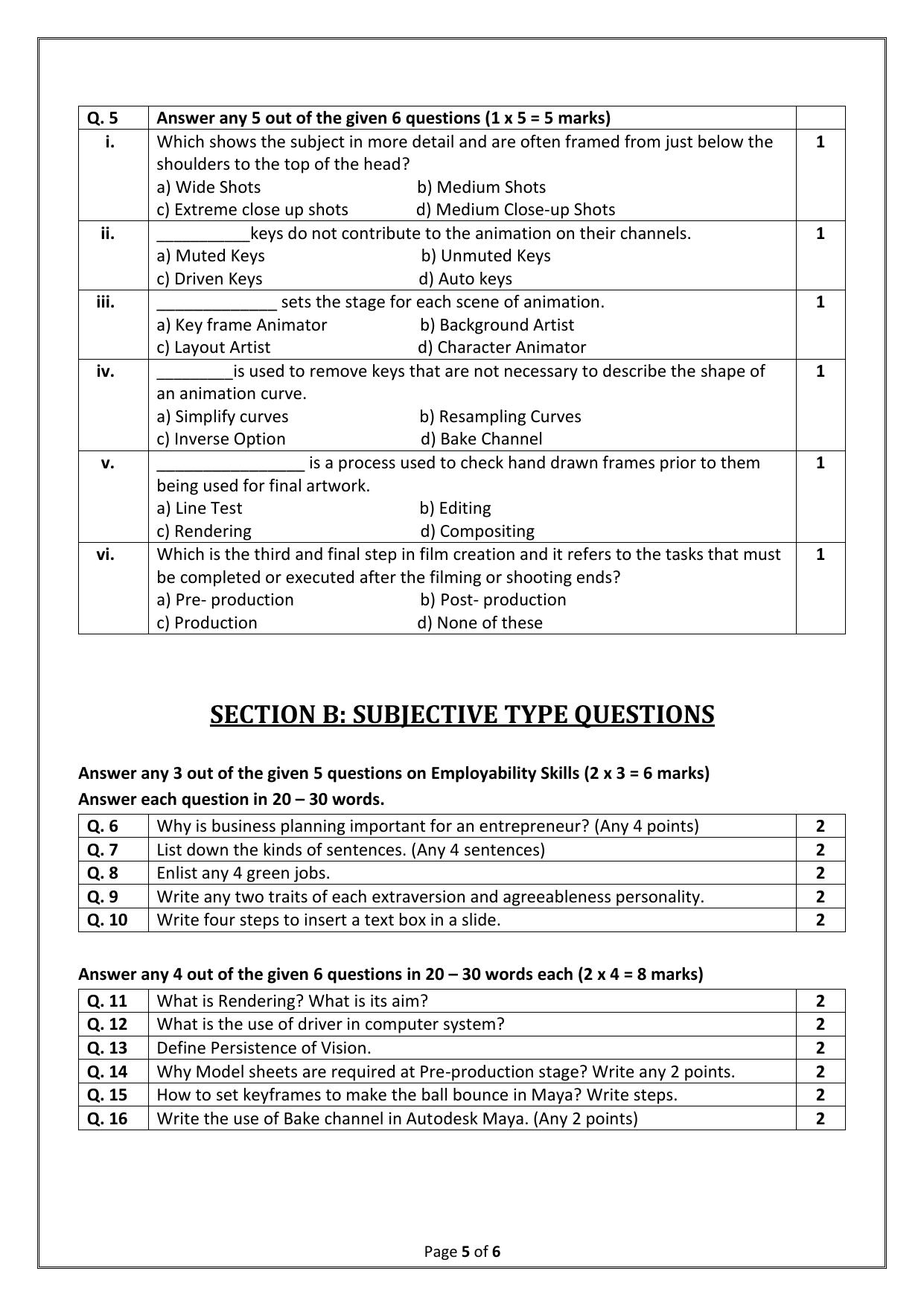 CBSE Class 12 (Skill Education) Multi Media 2024 Sample Paper - Page 5