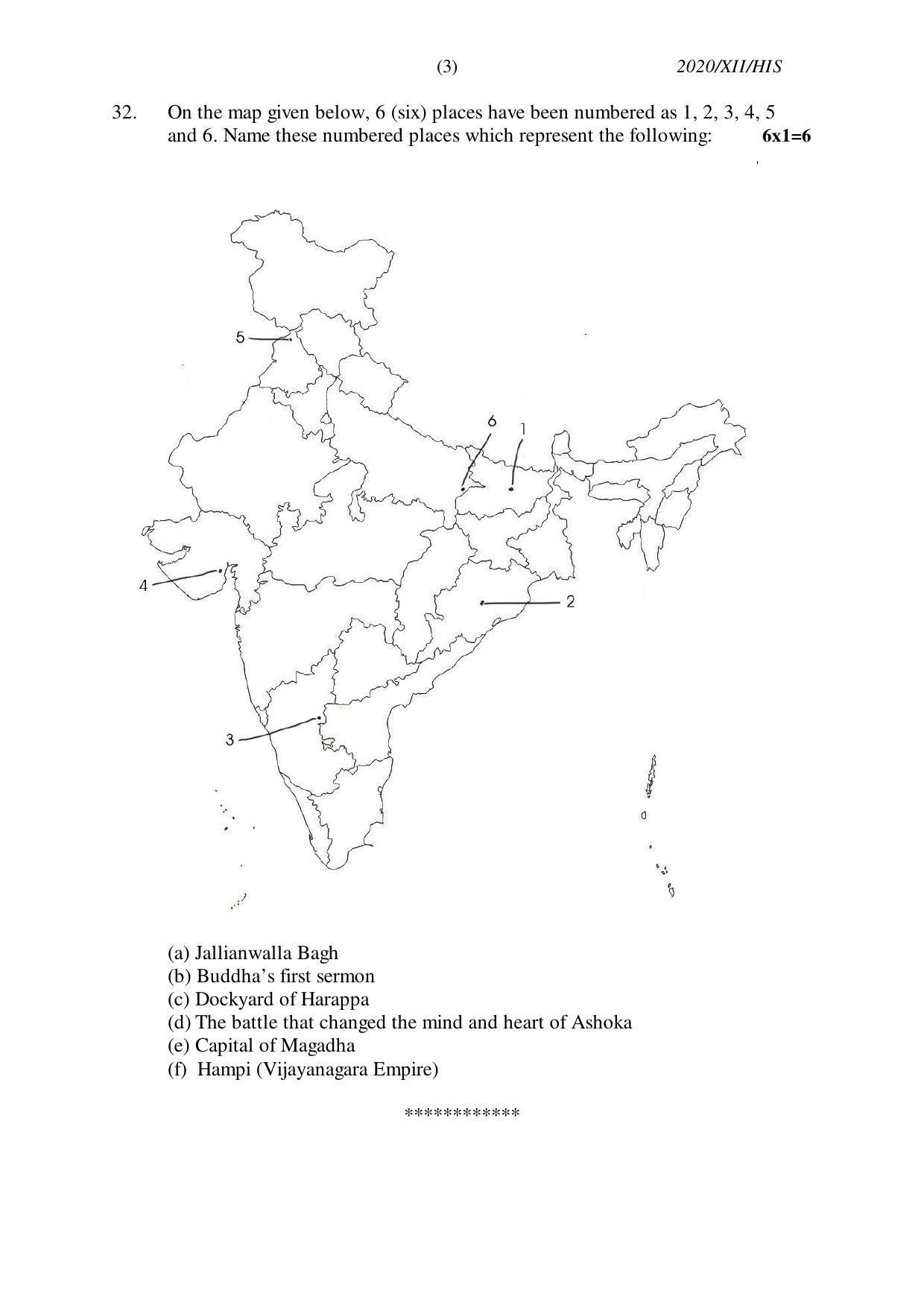 Nagaland Board Class 12 HISTORY 2020 Question Papers - Page 3