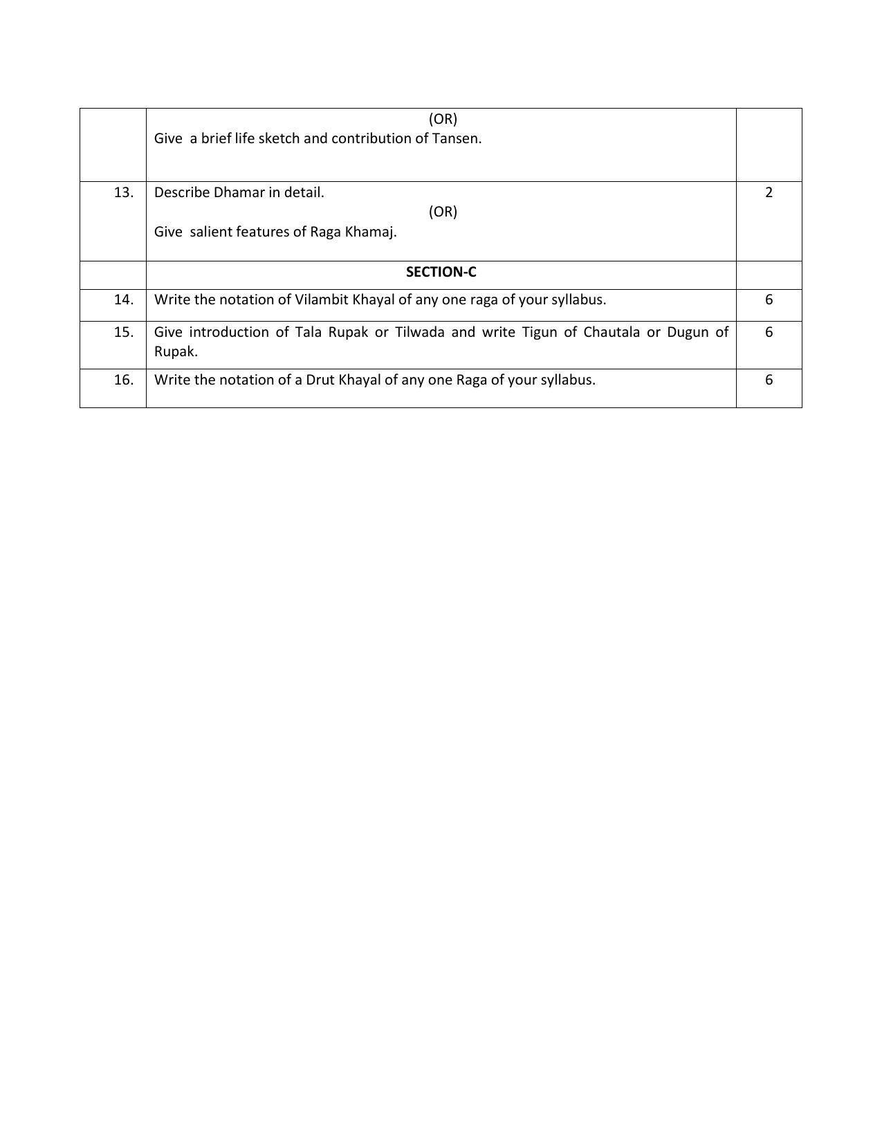 CBSE Class 10 Hindustani Music (Vocal) Sample Papers 2023 - Page 3