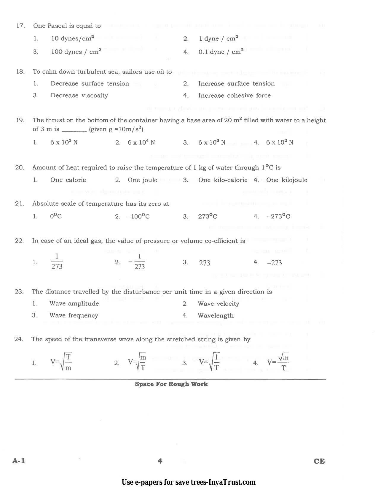 Karnataka Diploma CET- 2015 Civil Engineering Question Paper - Page 4