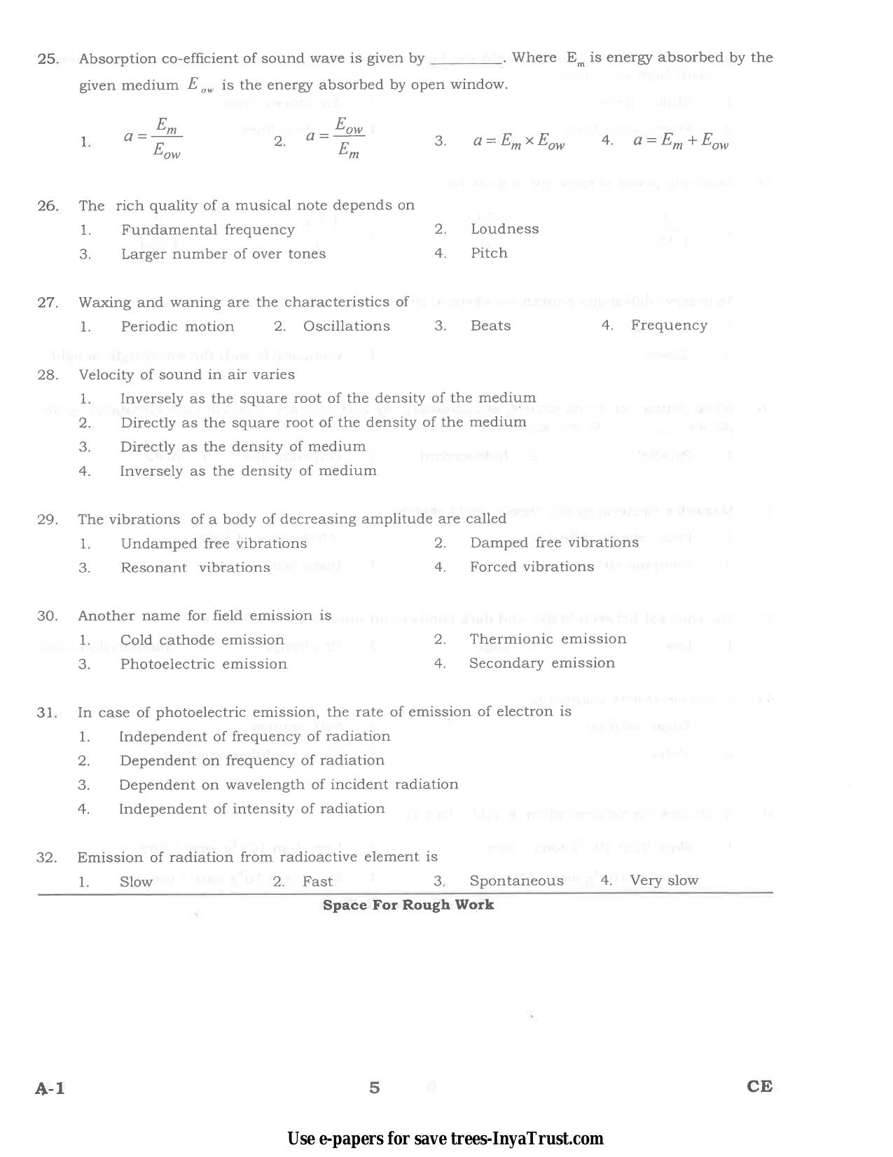 Karnataka Diploma CET- 2015 Civil Engineering Question Paper - Page 5