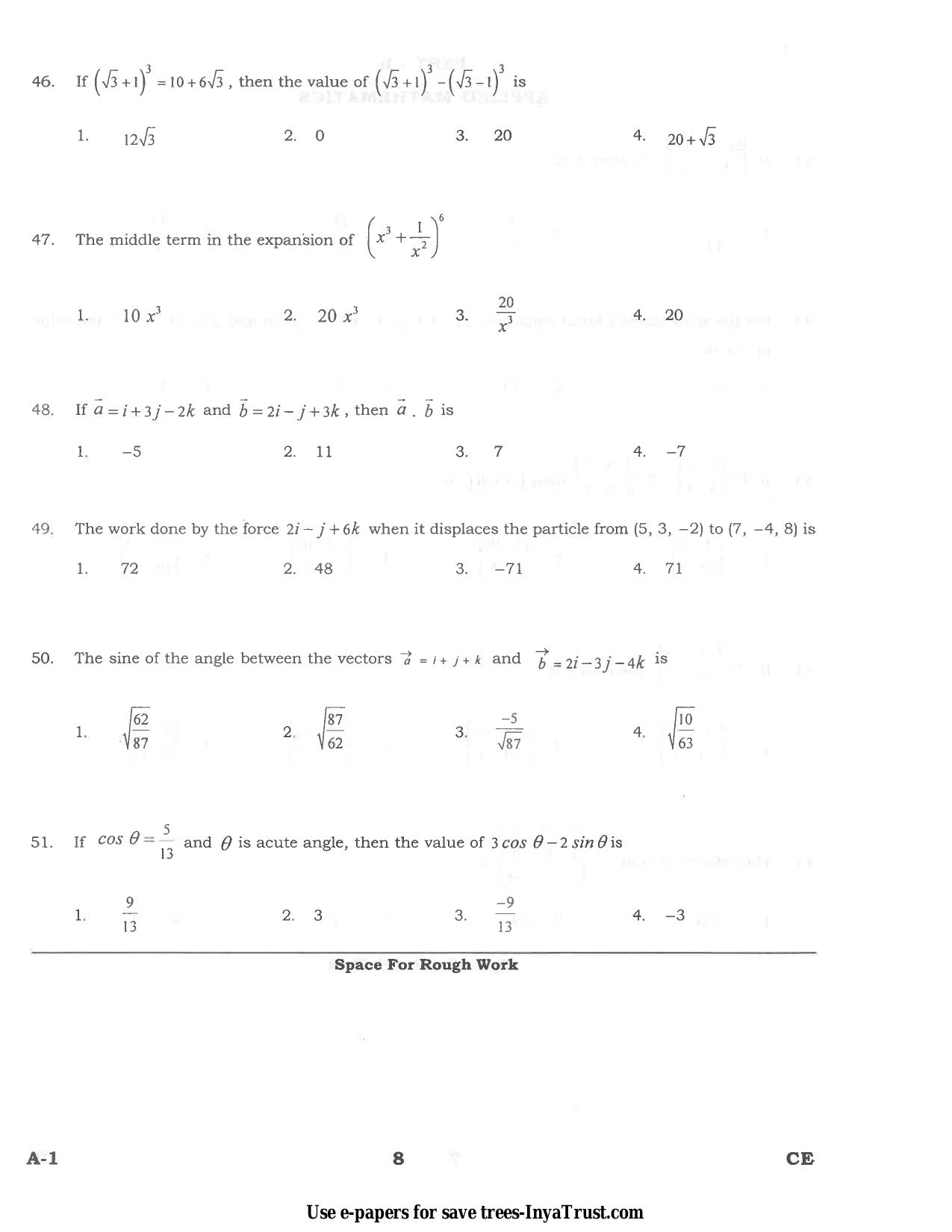 Karnataka Diploma CET- 2015 Civil Engineering Question Paper - Page 8