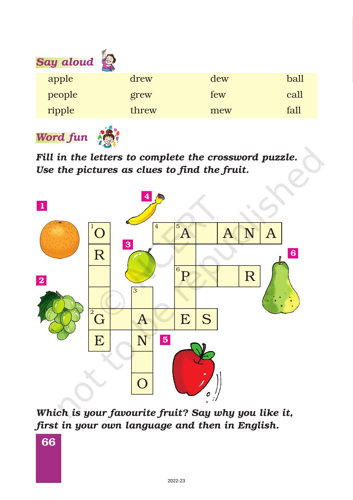 NCERT Book for Class 1 English (Marigold):Unit 6 Poem-If I Were An Apple - Page 3