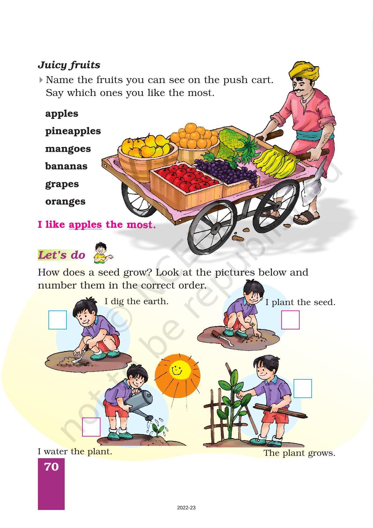 NCERT Book for Class 1 English (Marigold):Unit 6 Poem-If I Were An Apple - Page 7