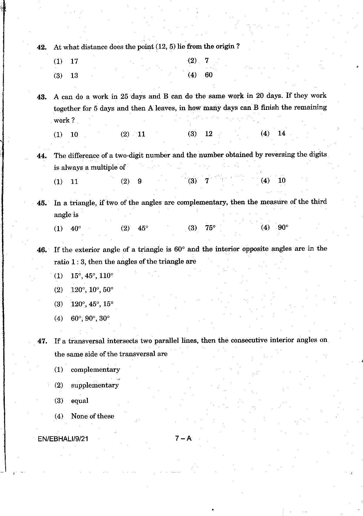 Sainik School Class 9 Question Paper 2021 in English - Page 7