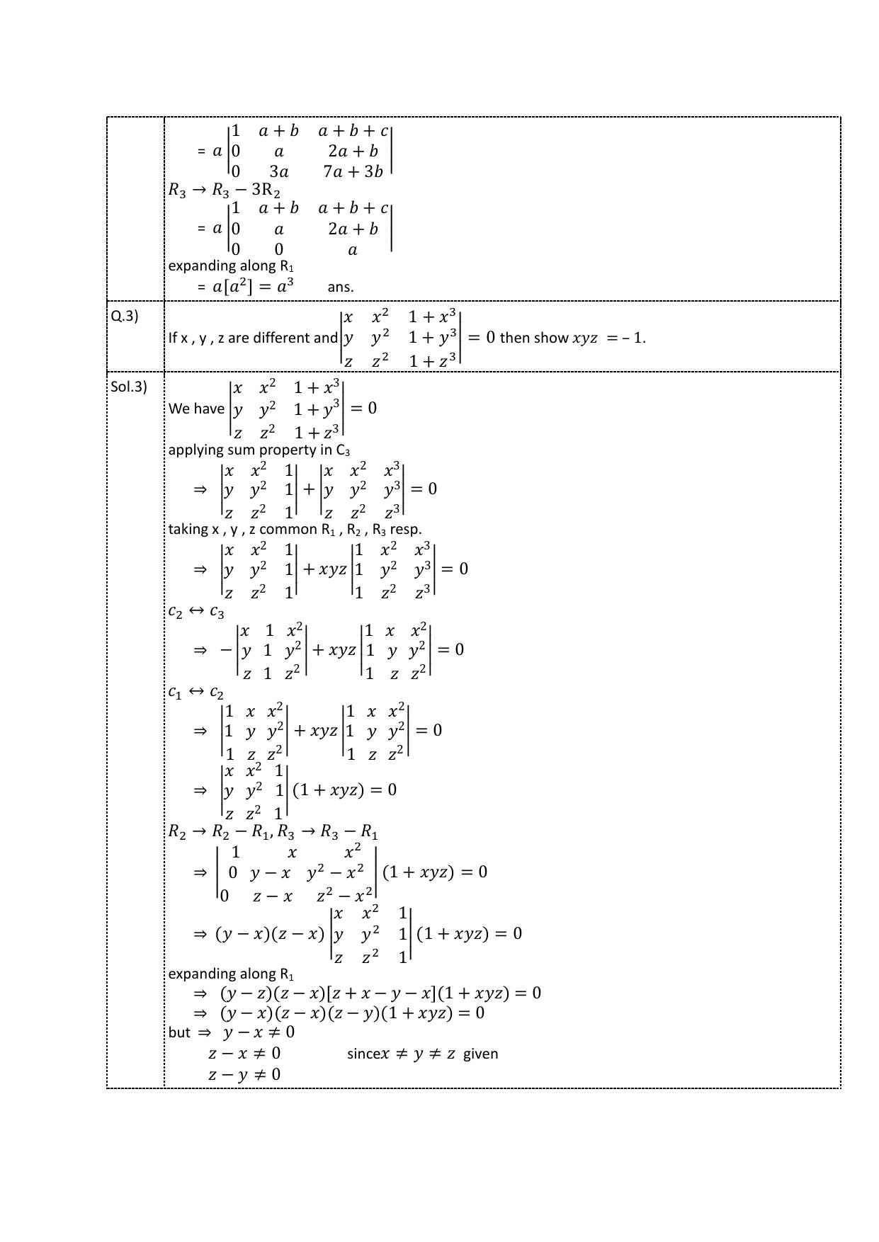 CBSE Class 12 Maths Determinants Assignment 3 - Page 2