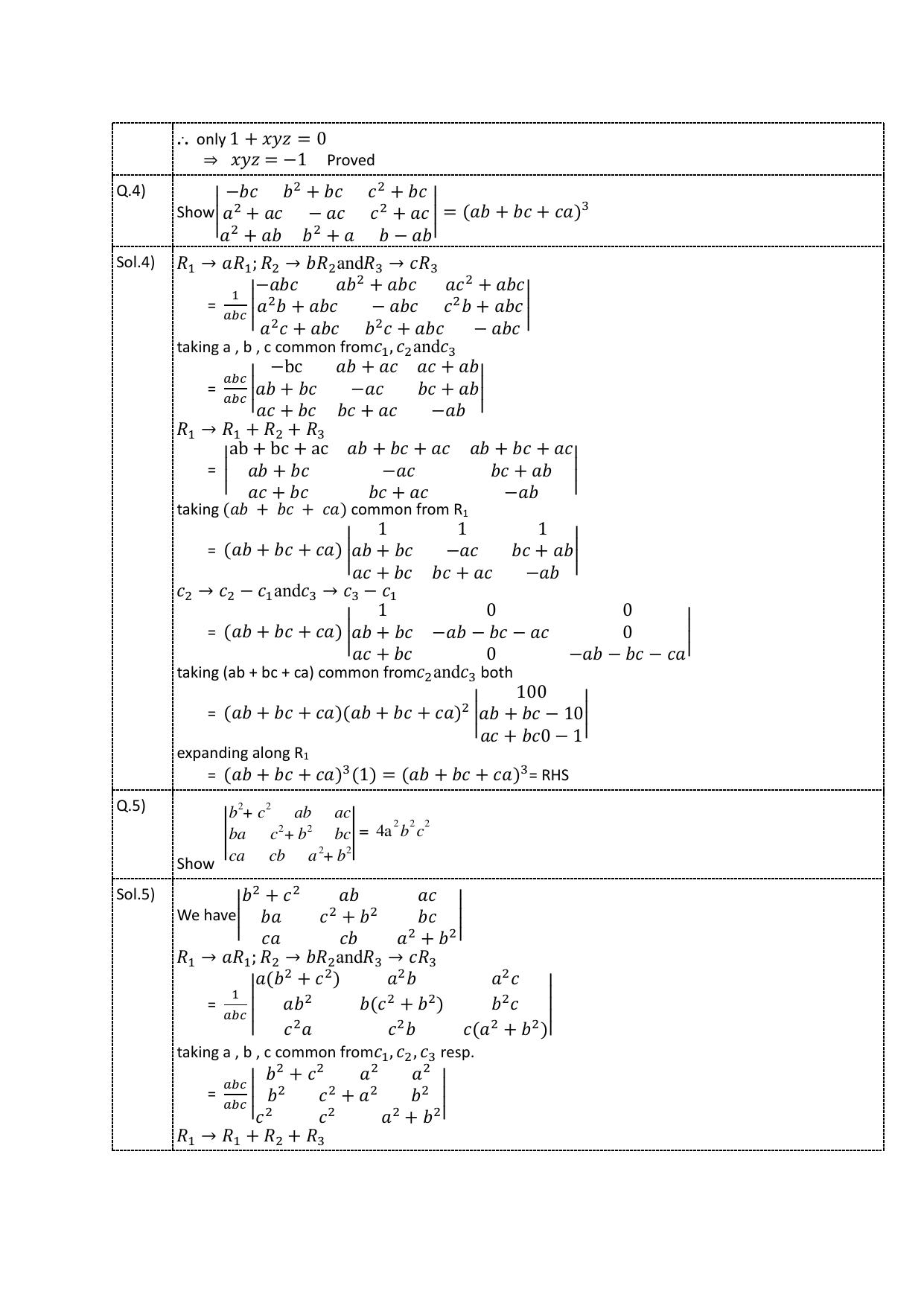 CBSE Class 12 Maths Determinants Assignment 3 - Page 3