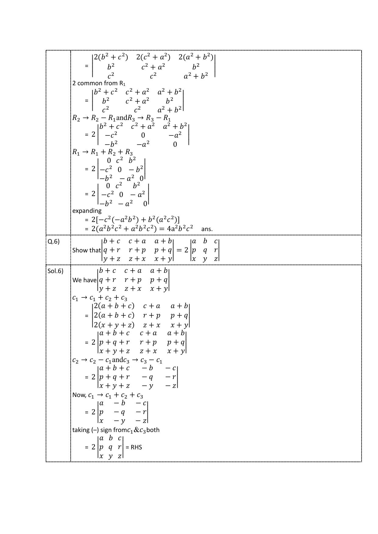CBSE Class 12 Maths Determinants Assignment 3 - Page 4