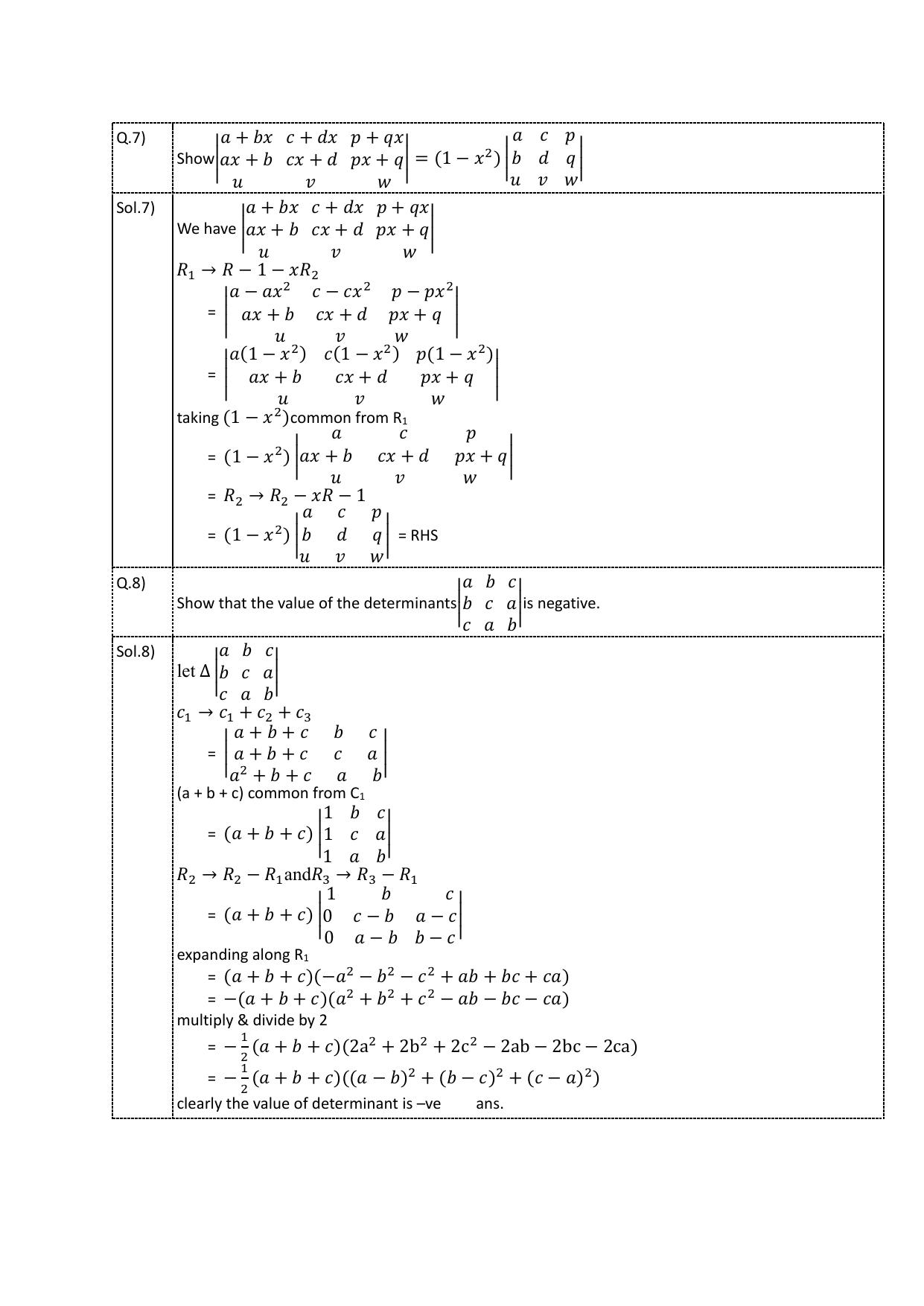 CBSE Class 12 Maths Determinants Assignment 3 - Page 5