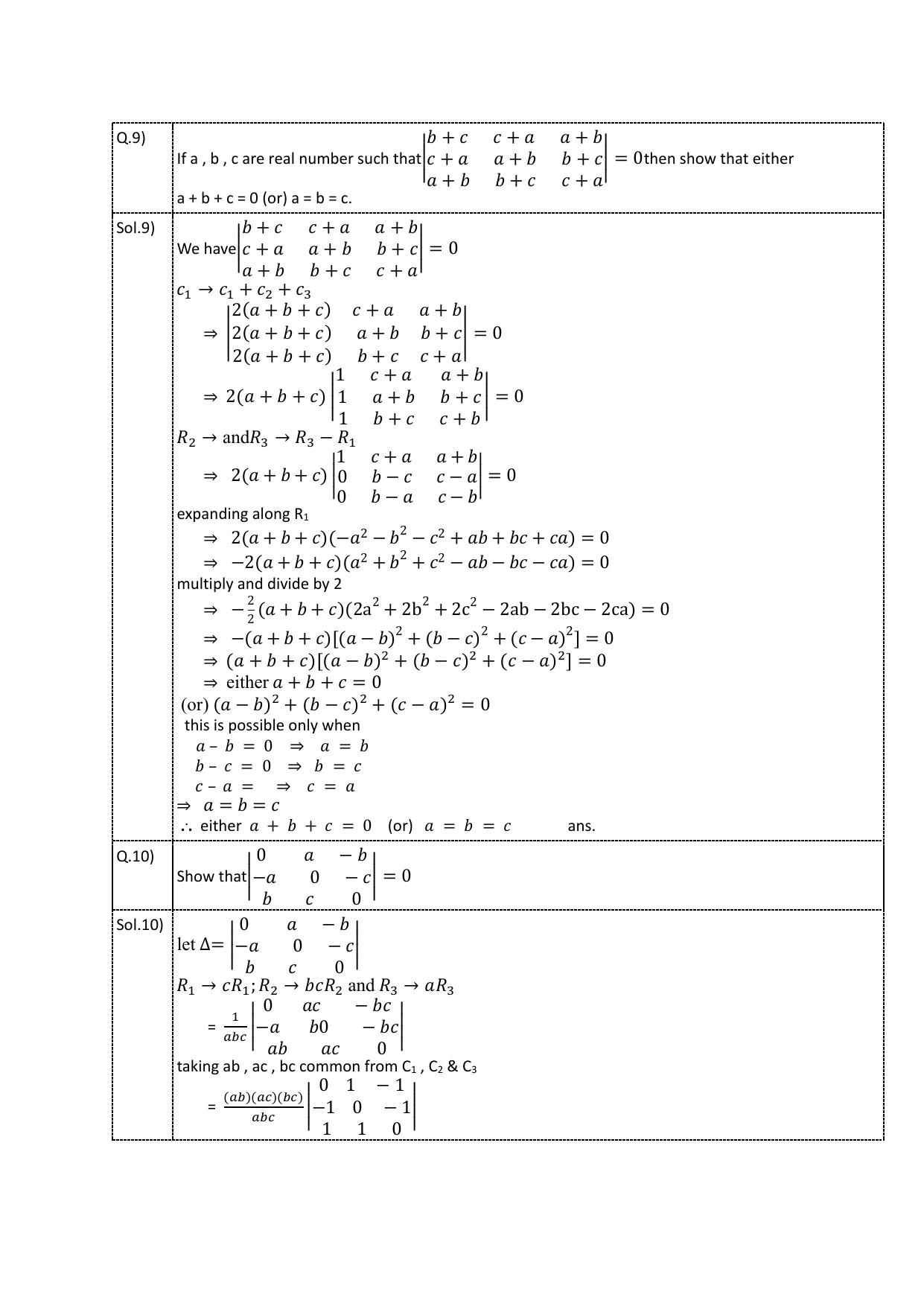 CBSE Class 12 Maths Determinants Assignment 3 - Page 6