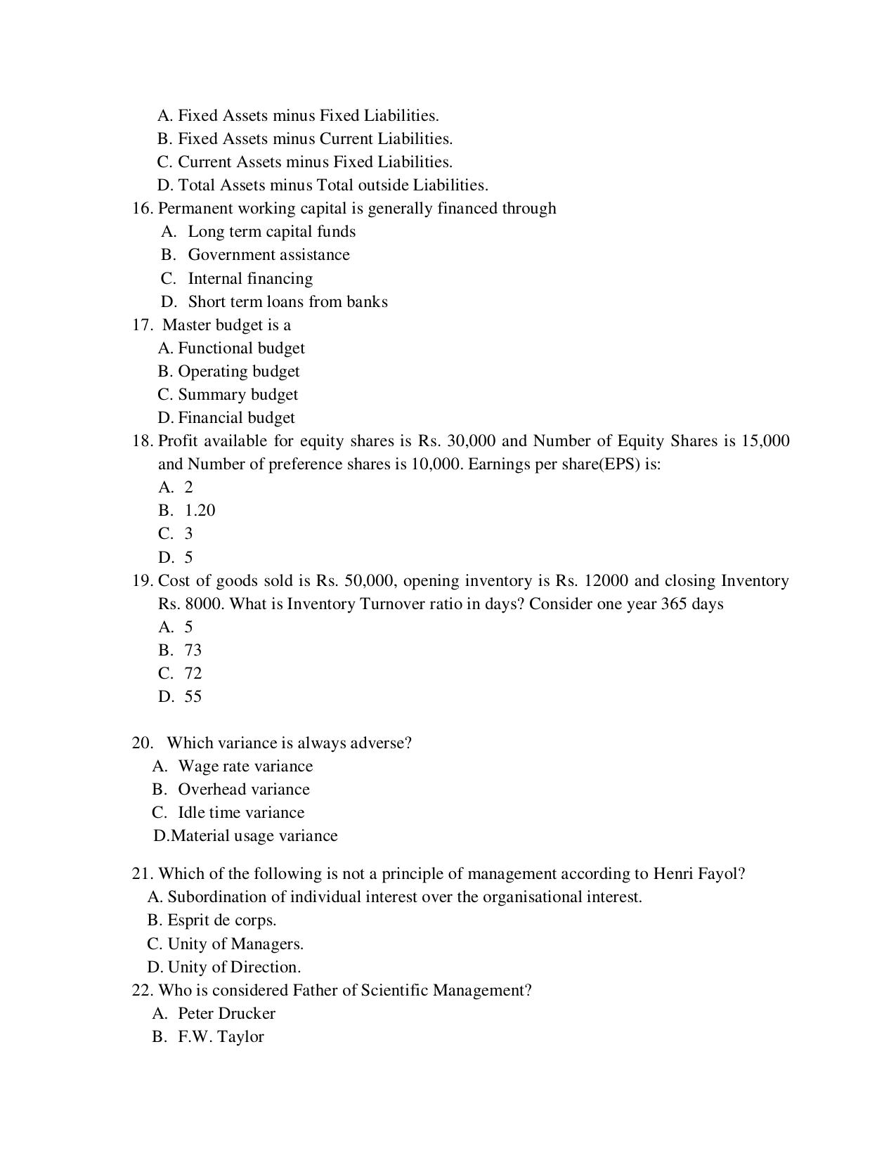 Odisha CPET 2021 COMMERCE Question Paper - Page 3