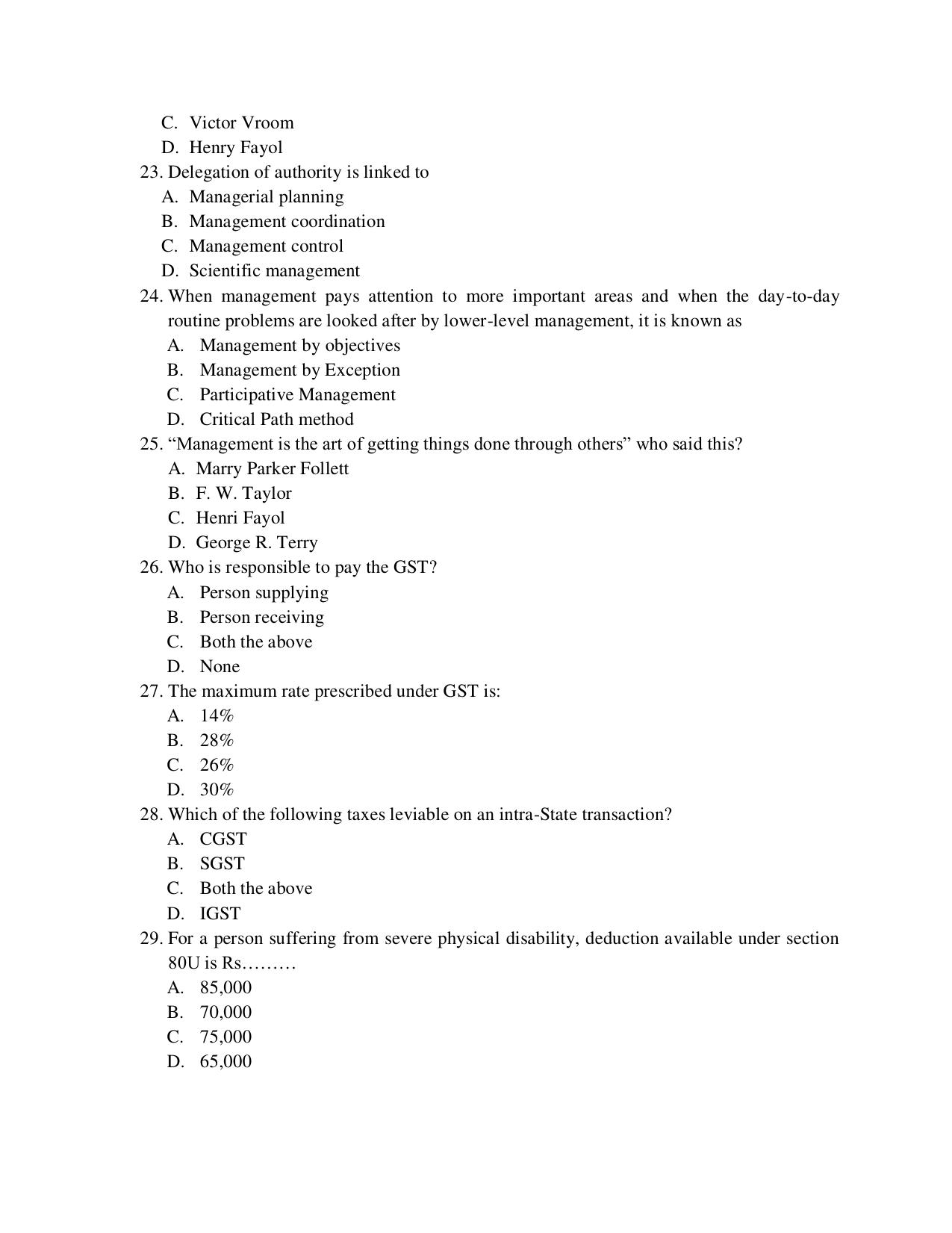 Odisha CPET 2021 COMMERCE Question Paper - Page 4