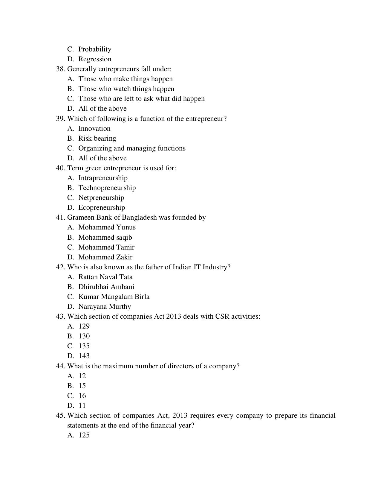 Odisha CPET 2021 COMMERCE Question Paper - Page 6
