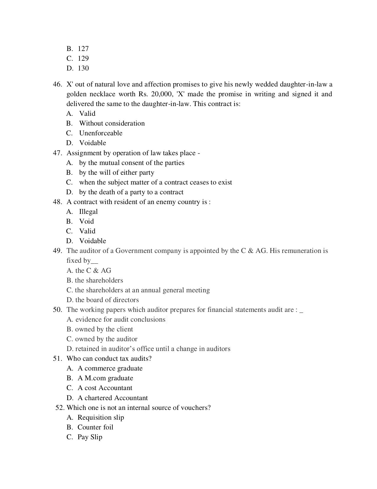 Odisha CPET 2021 COMMERCE Question Paper - Page 7