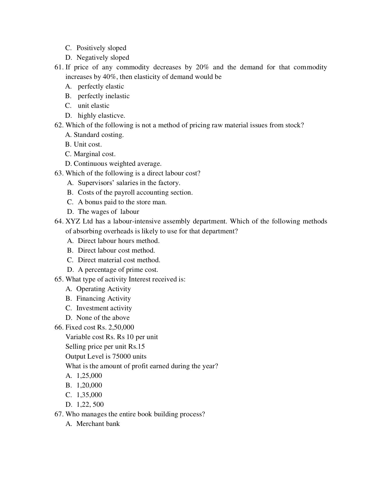 Odisha CPET 2021 COMMERCE Question Paper - Page 9