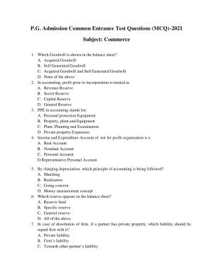 Odisha CPET 2021 COMMERCE Question Paper