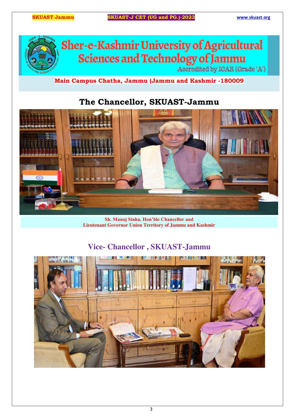 SKUAST Jammu CET Syllabus - Page 3