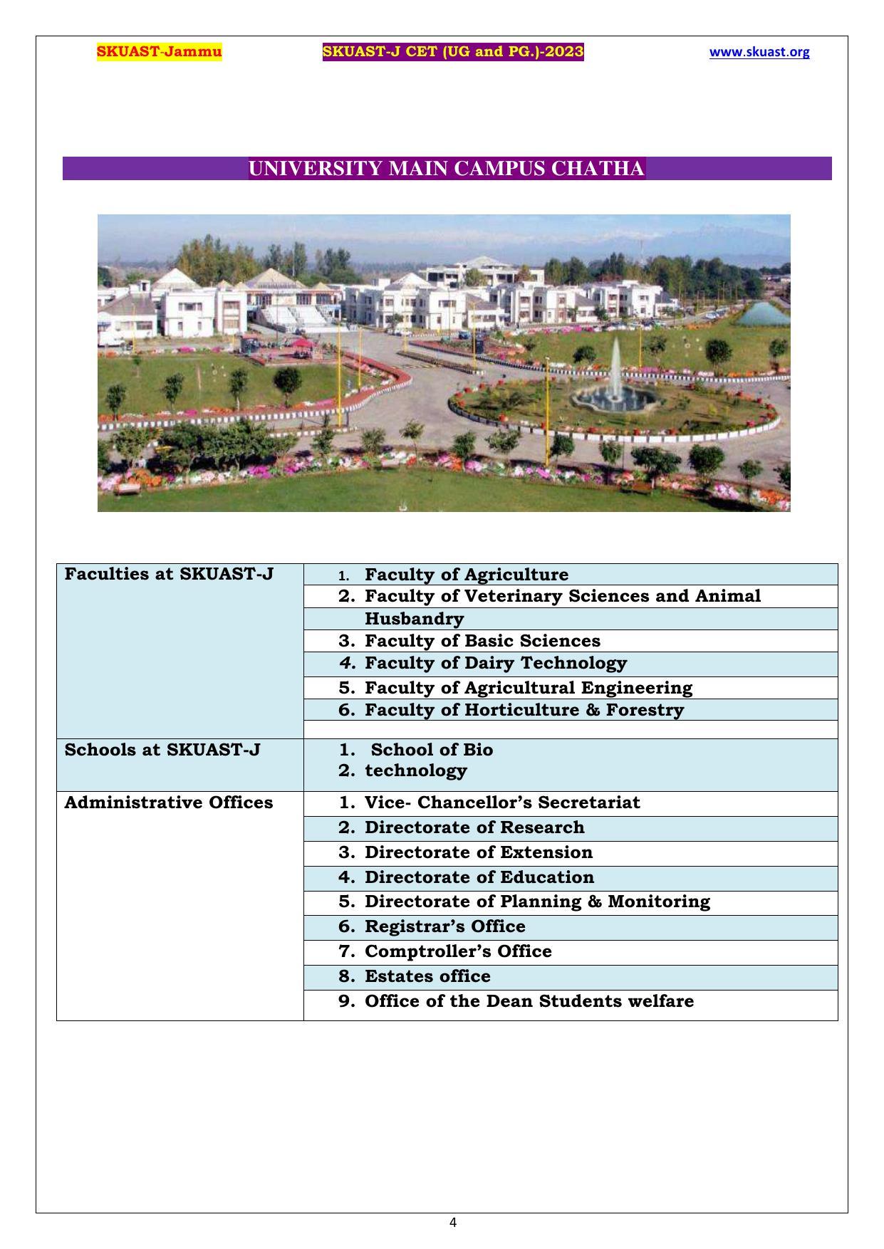 SKUAST Jammu CET Syllabus - Page 4