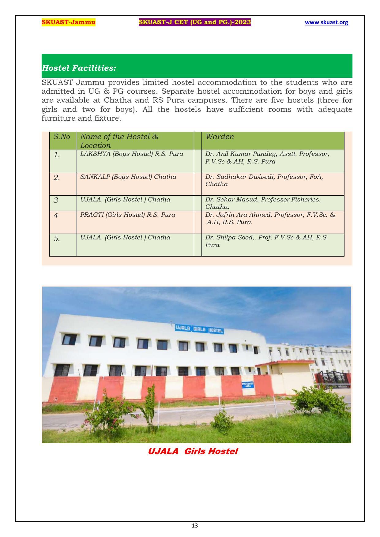 SKUAST Jammu CET Syllabus - Page 13