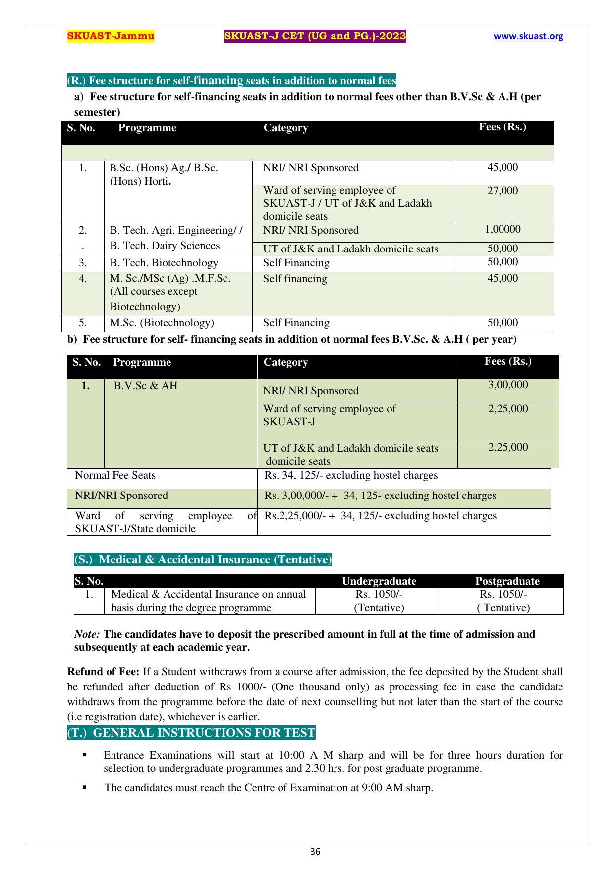 SKUAST Jammu CET Syllabus - Page 36