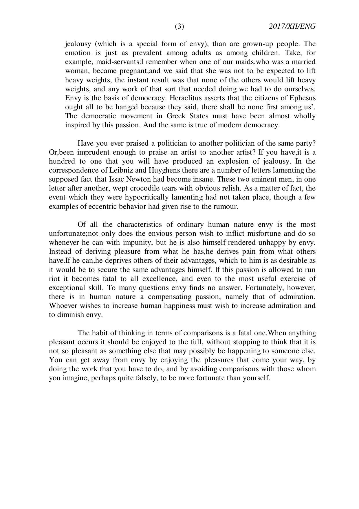 Nagaland Board Class 12 ENGLISH 2017 Question Papers - Page 3