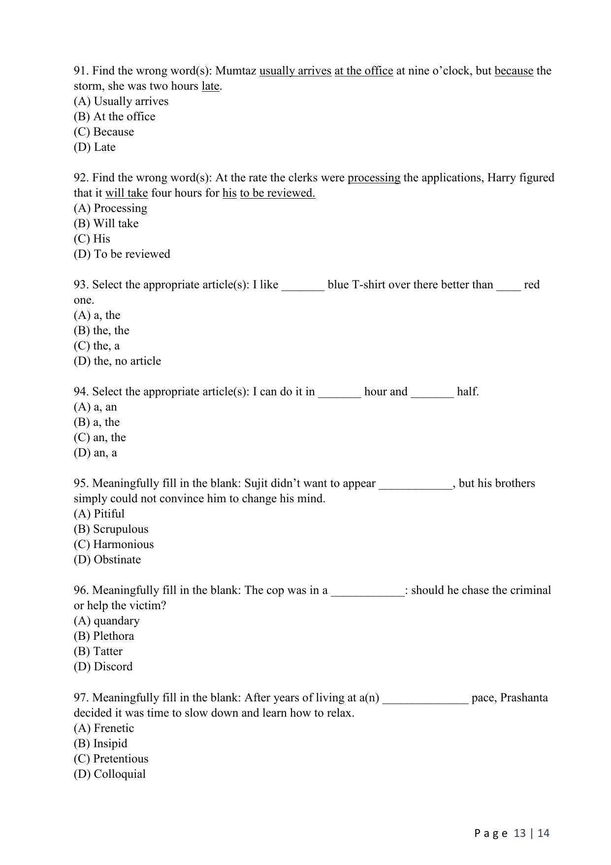 WB JEMAS (PG) MHA 2024 Question Paper - Page 15