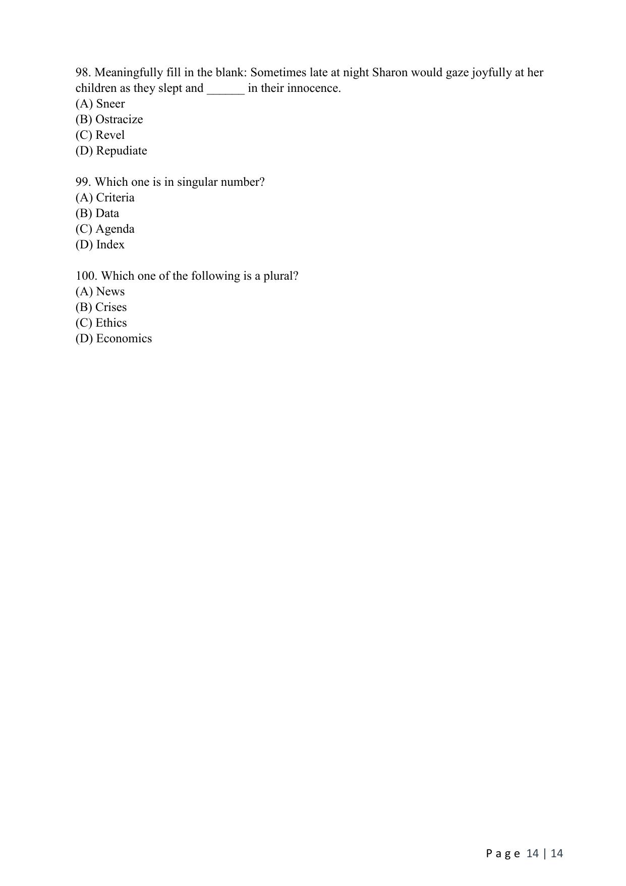 WB JEMAS (PG) MHA 2024 Question Paper - Page 16