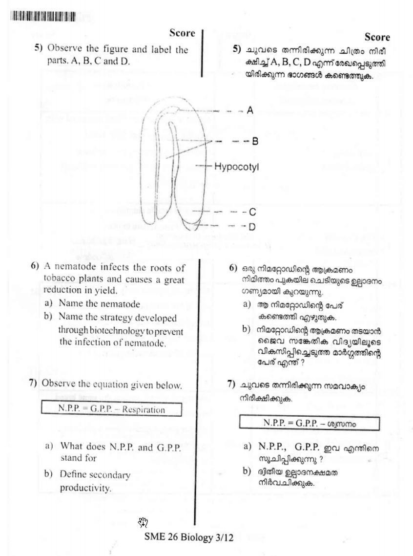 Kerala Plus Two 2019 Botany Model Question Paper - Page 2