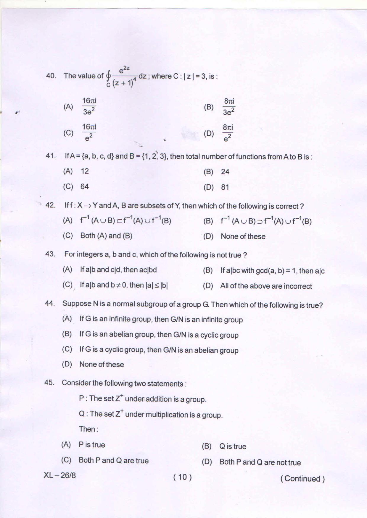Odisha CPET MATHEMATICS 2020 Question Paper - Page 11