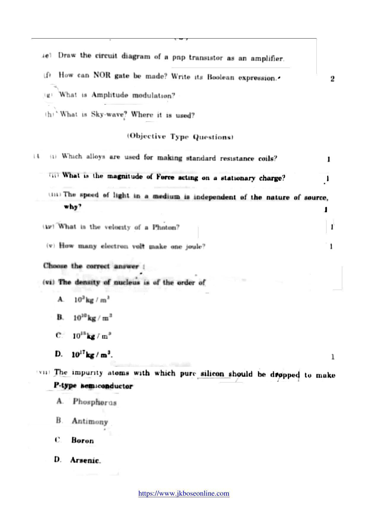 JKBOSE Class 12 Physics 1901-Z Question Papers 2021 - Page 3