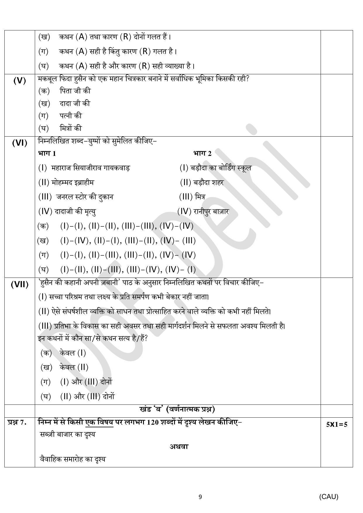 Edudel Class 11 Hindi Practice Papers-2 (2023-24) - Page 9