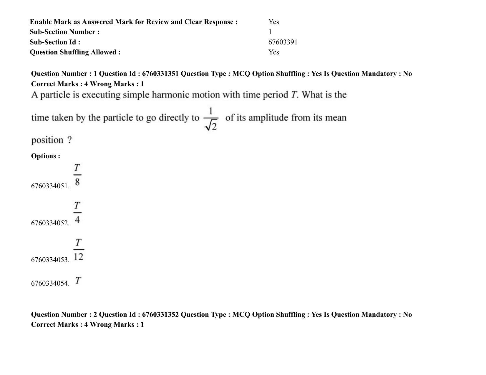 JEE Mains 2021: BTech (Shift 2) 03-08-2021 Question Paper - Page 2