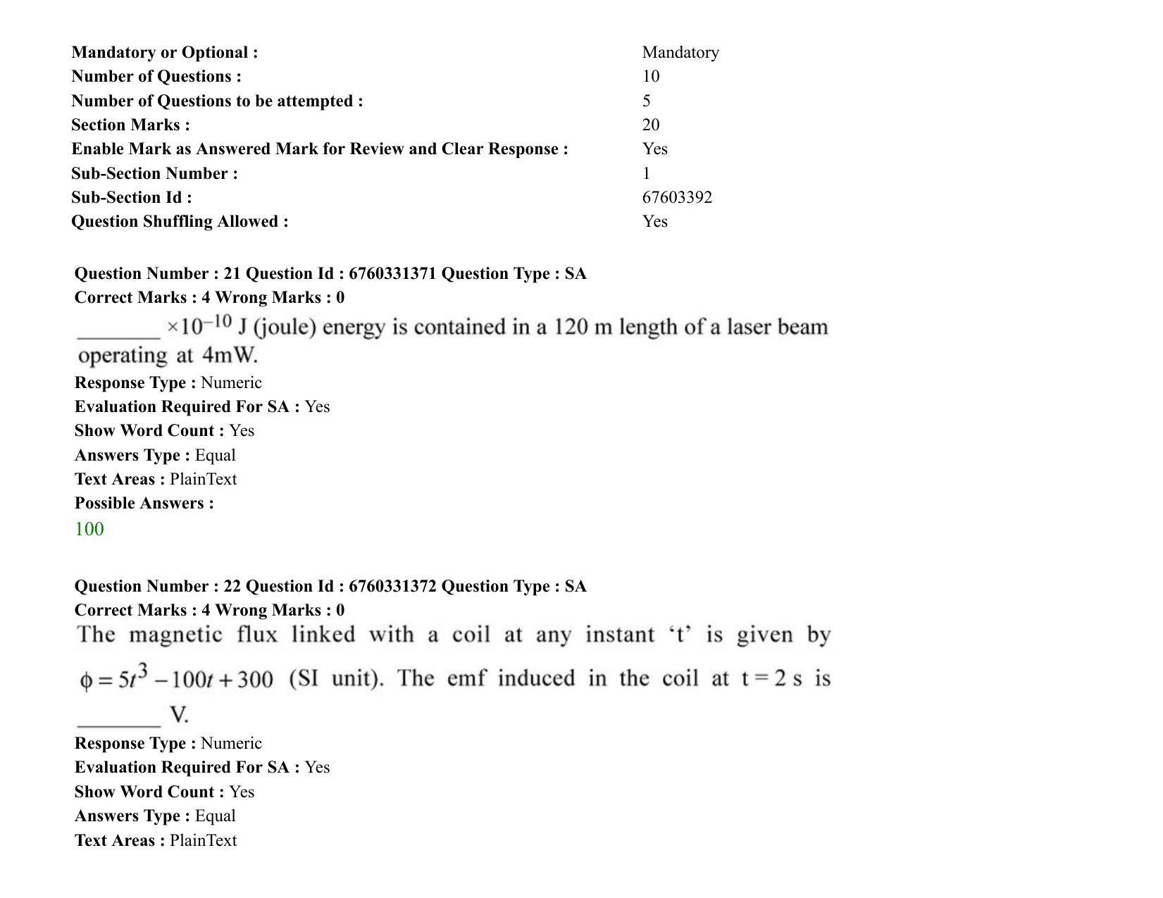 JEE Mains 2021: BTech (Shift 2) 03-08-2021 Question Paper - Page 16