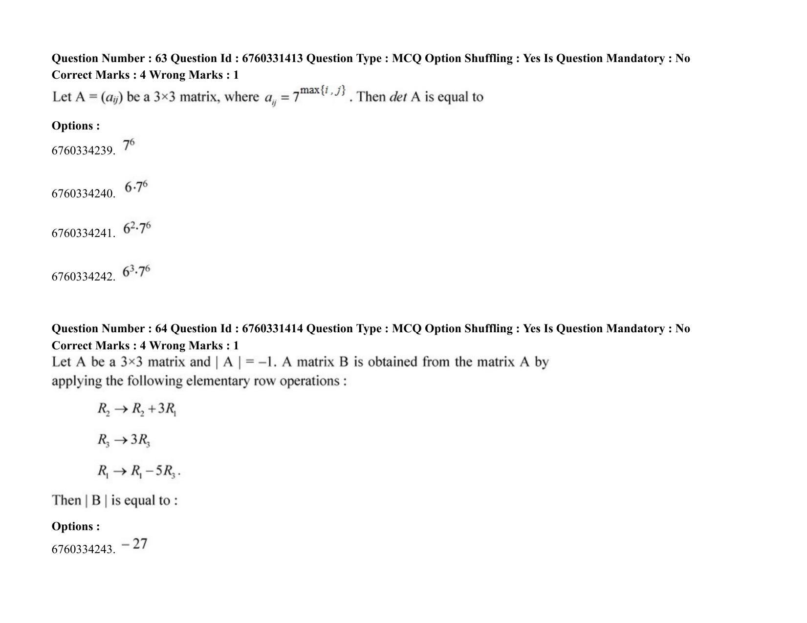 JEE Mains 2021: BTech (Shift 2) 03-08-2021 Question Paper - Page 44