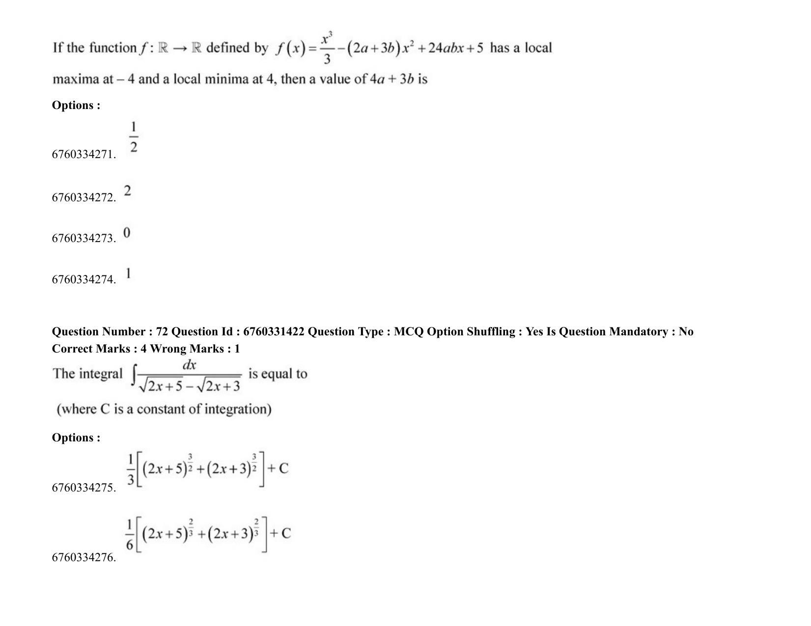 JEE Mains 2021: BTech (Shift 2) 03-08-2021 Question Paper - Page 49