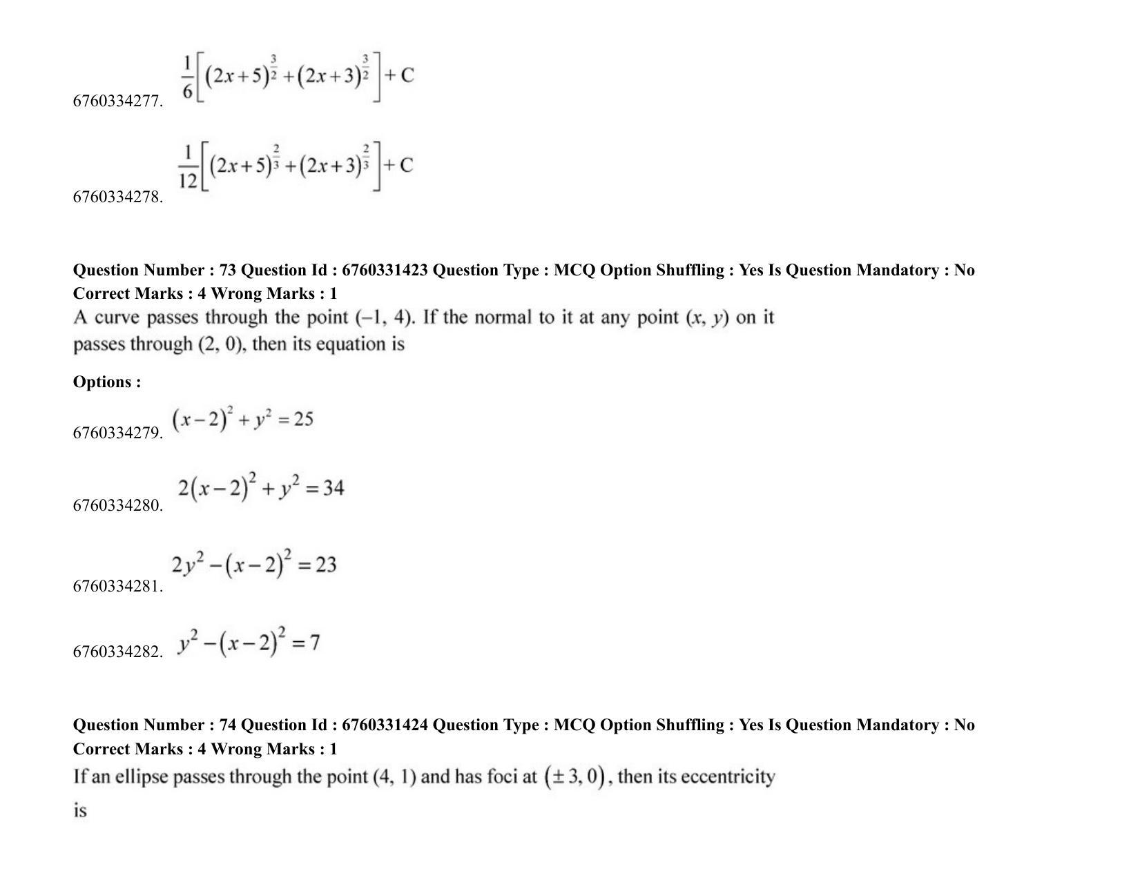 JEE Mains 2021: BTech (Shift 2) 03-08-2021 Question Paper - Page 50