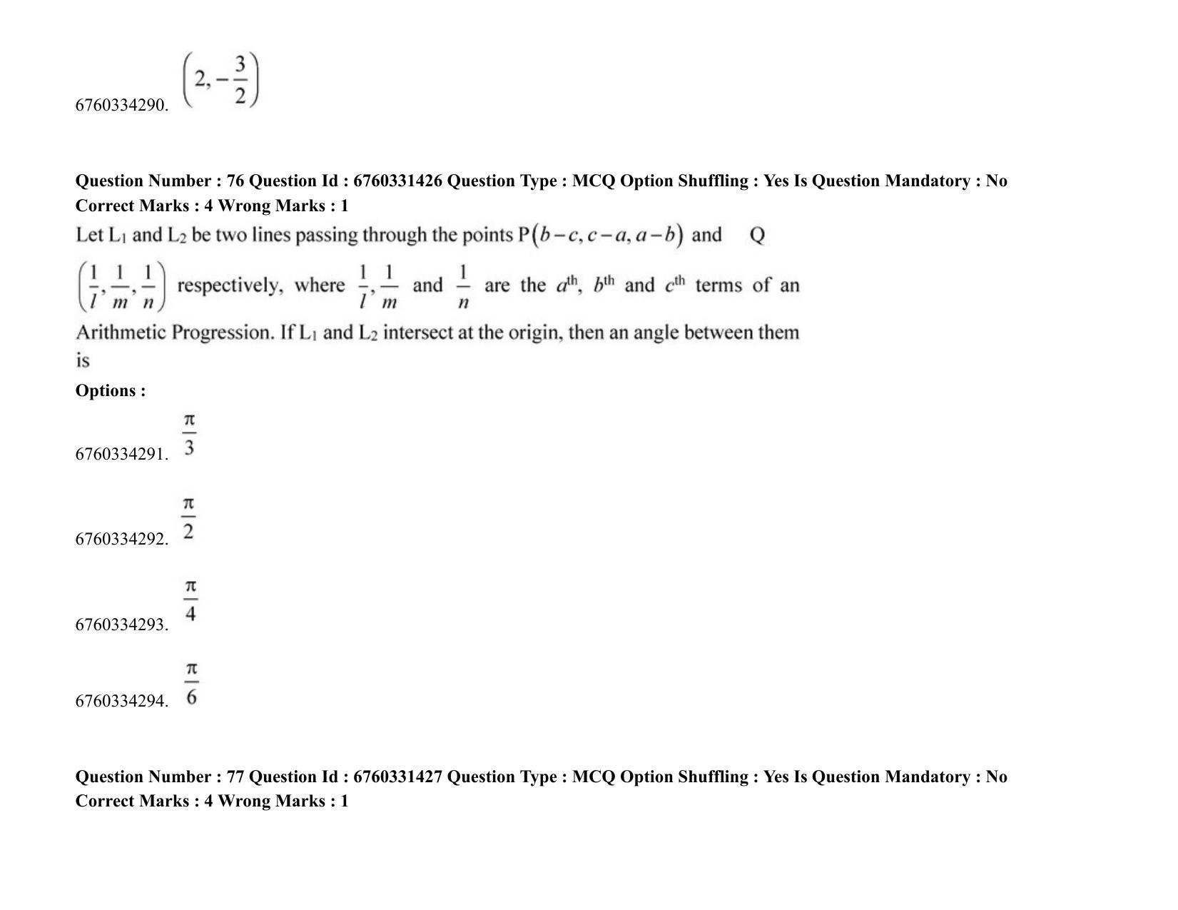JEE Mains 2021: BTech (Shift 2) 03-08-2021 Question Paper - Page 52