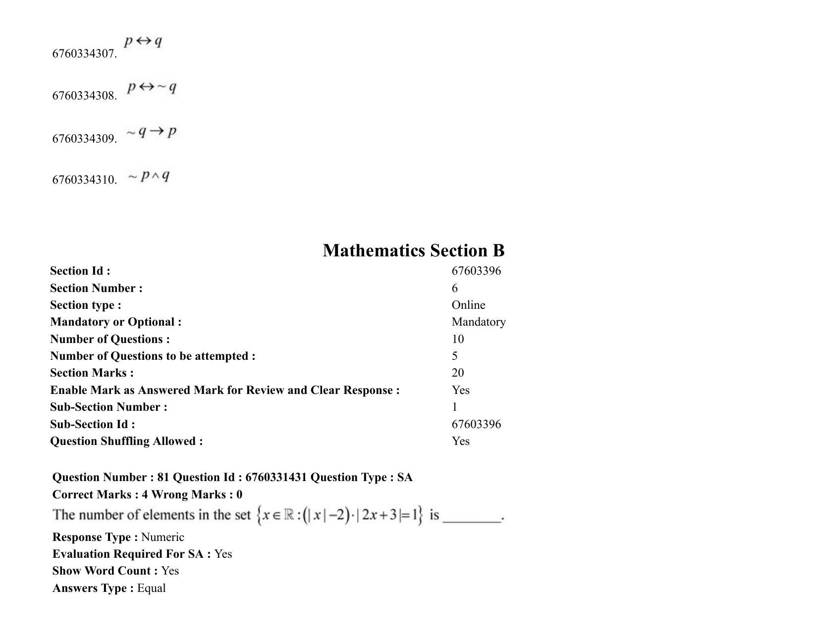 JEE Mains 2021: BTech (Shift 2) 03-08-2021 Question Paper - Page 55