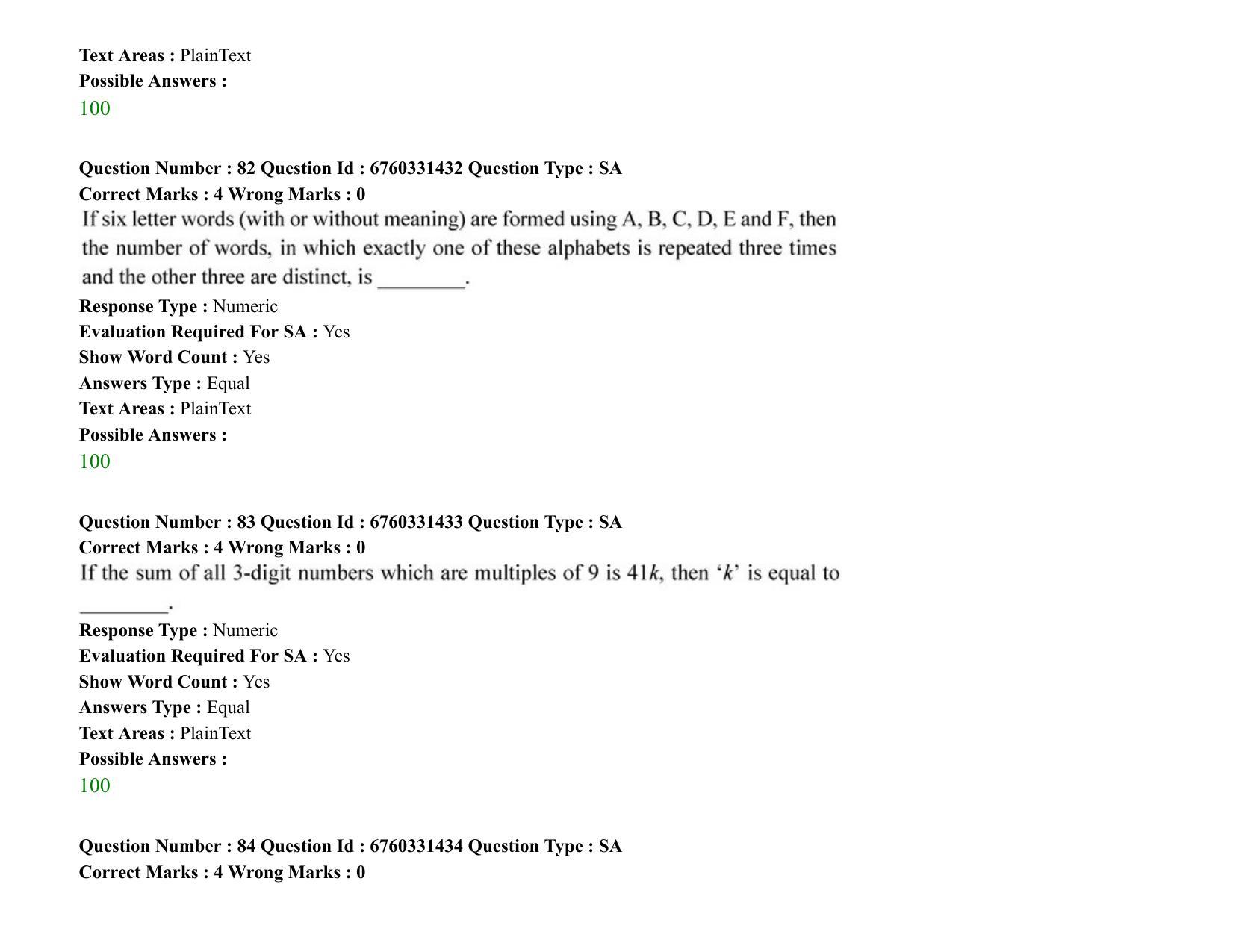 JEE Mains 2021: BTech (Shift 2) 03-08-2021 Question Paper - Page 56