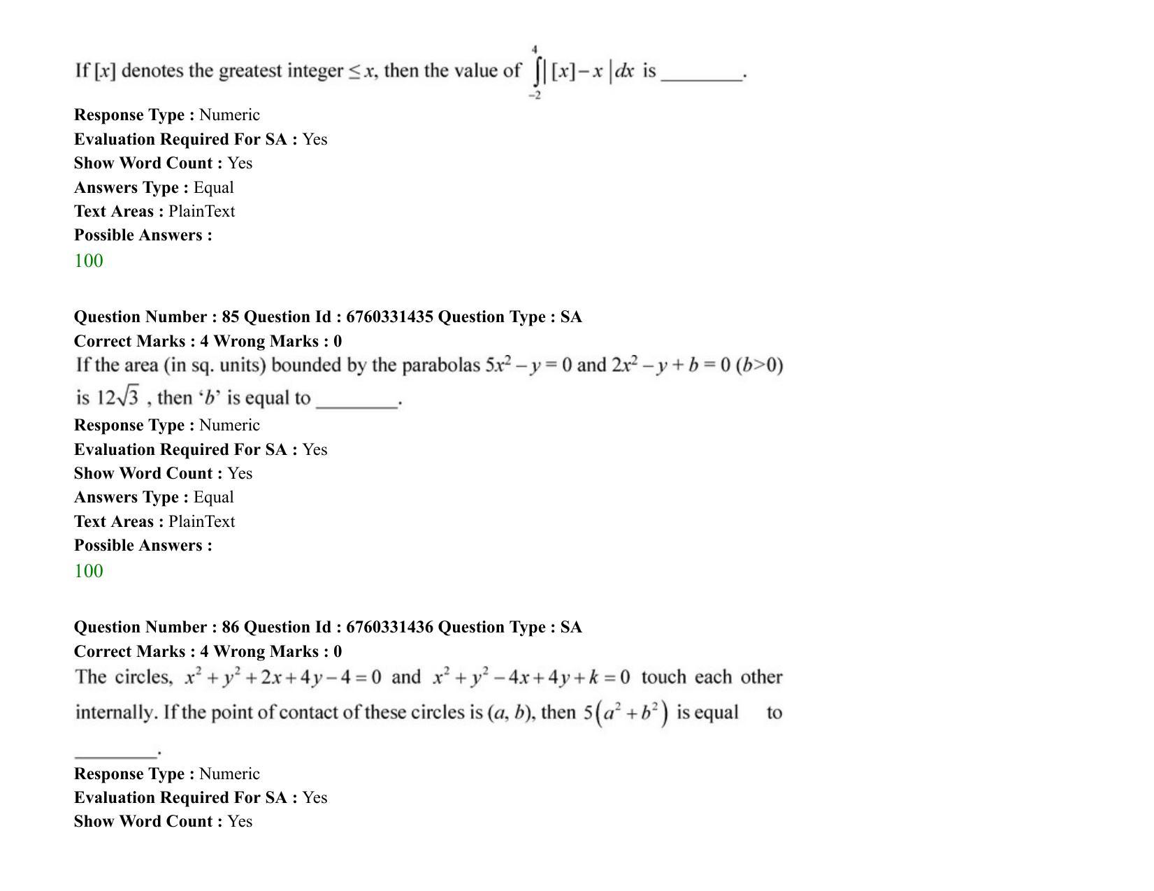 JEE Mains 2021: BTech (Shift 2) 03-08-2021 Question Paper - Page 57